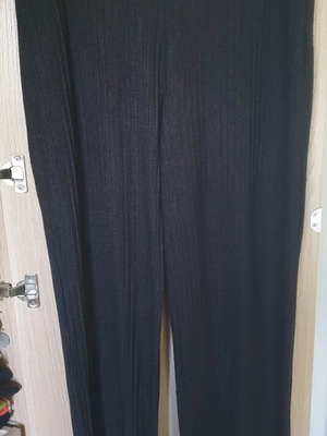 Zara Wide-Leg Knit Pants like new, black wool polyester