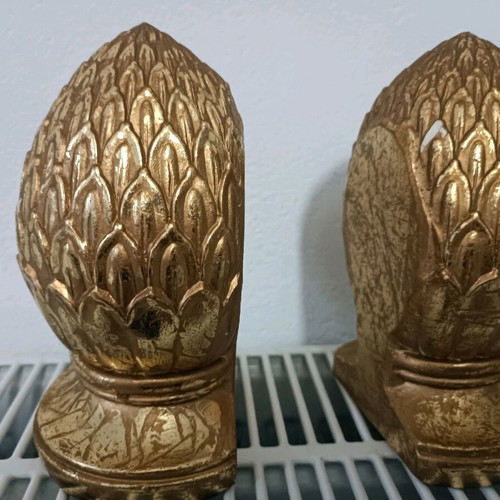 Vintage bookends used with golden resin