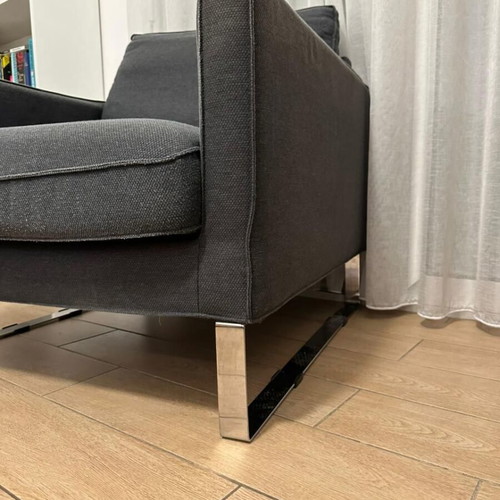 Melby armchair IKEA used, gray with removable metal legs