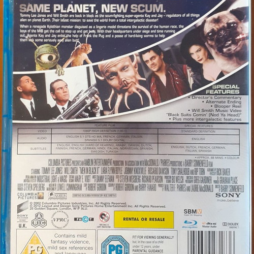 Men In Black 2 Blu-Ray like new with English subtitles