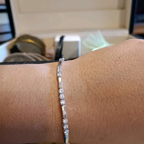 Silver bracelet 925 new with zircon