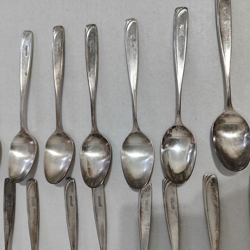 Vintage Garuda Indonesia Airlines silver-plated cutlery set used