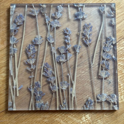 Coasters made of resin and natural materials like new, bought in Italy