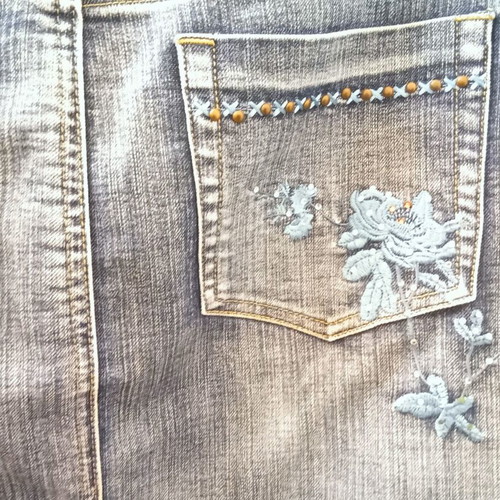 RE&X denim skirt, size 42, blue washed cotton blend