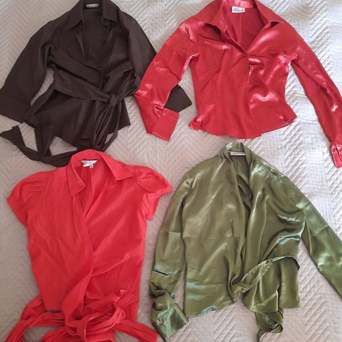 Set of 4 women's shirts used, Zara Basic and Simbolo, size S