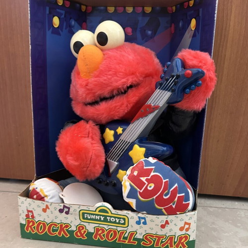 Funny Toys Elmo Rock & Roll Star plush toy, vintage, new