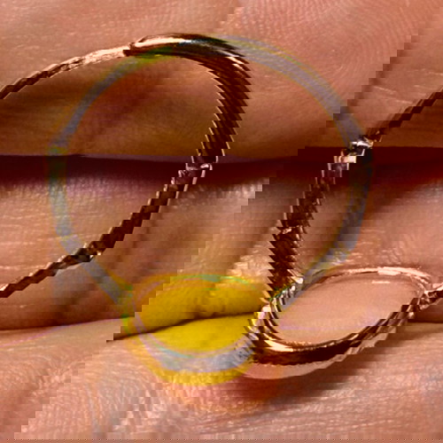 Δαχτυλίδι Vintage 925 Sterling Silver με Κίτρινο Χαλκηδόνιο, Επιχρυσωμένο, Ρυθμιζόμενο, Καινούργιο