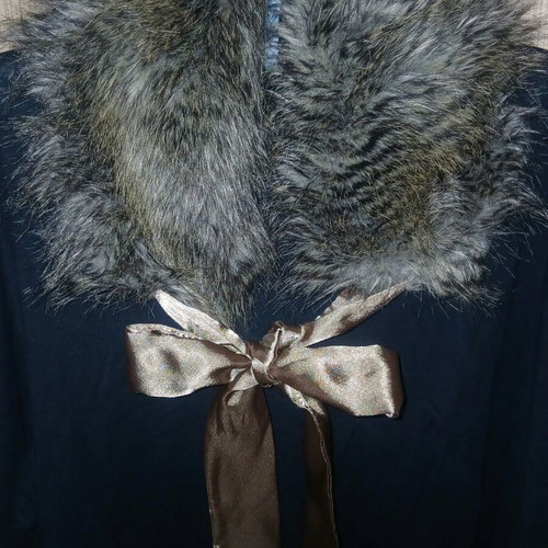 Fur collar C&A new, satin fabric inside, gray beige