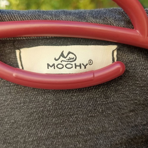 Mochy denim jacket gray black one size oversized new