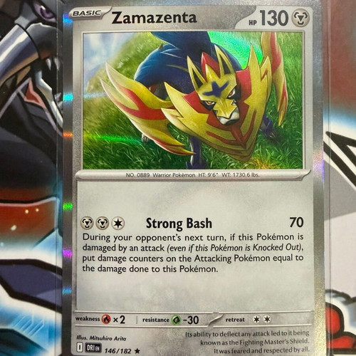 Zamazenta Reverse Holo Rare Destined Rivals Pokemon card