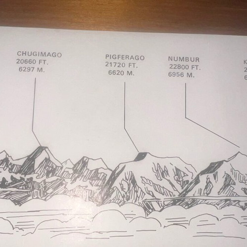 Advertising brochures used, pack of 2, Himalaya Everest mountaineering airplane