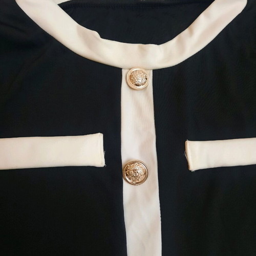 Dress classic elastic black/white like new, size S/M