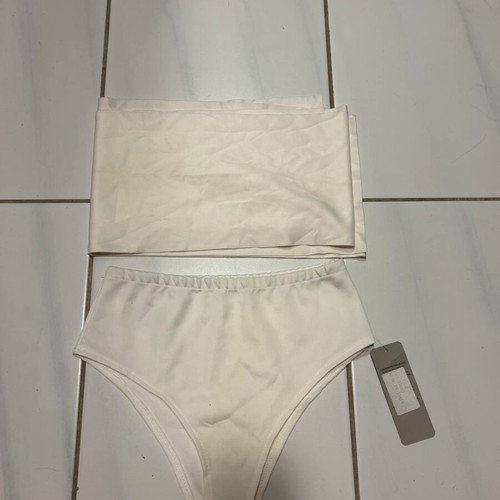 Bikini set new, white, multipurpose top