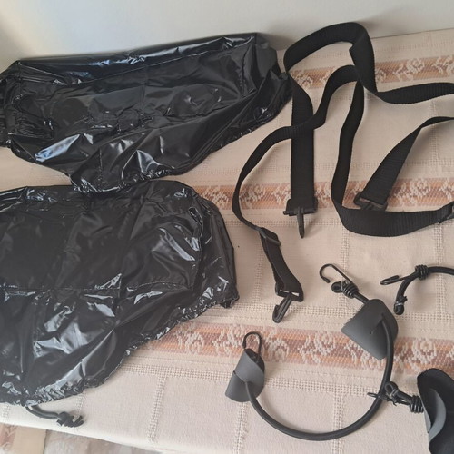 Motorcycle Soft Side Bags Set with Straps and Waterproof Covers