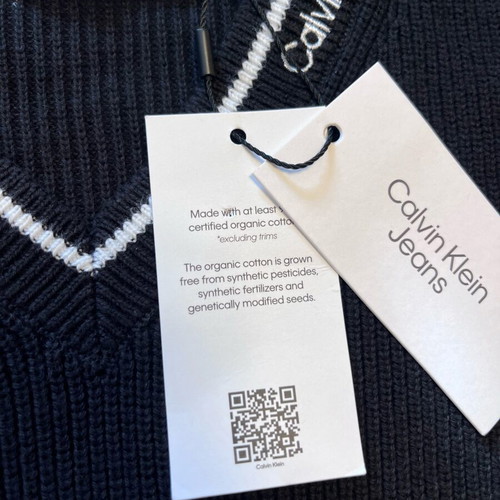 Calvin Klein V neck jumper new, black, size 16 years