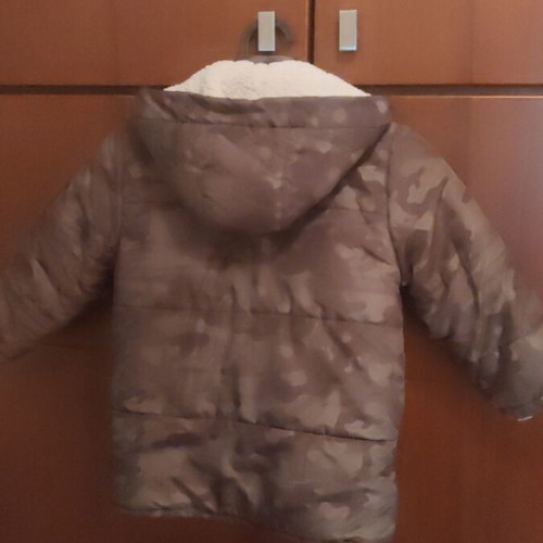 Lapin jacket used, size 98 cm, brown and green