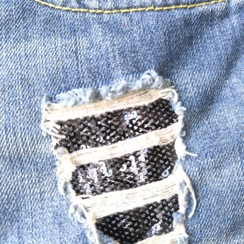 Y2K Bershka denim shorts like new, size L blue