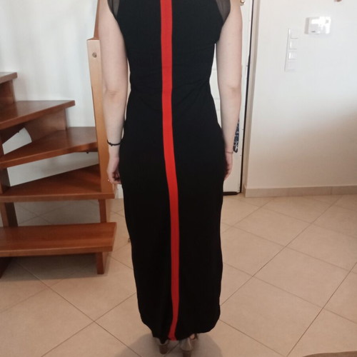 Fitted long dress black, like new
