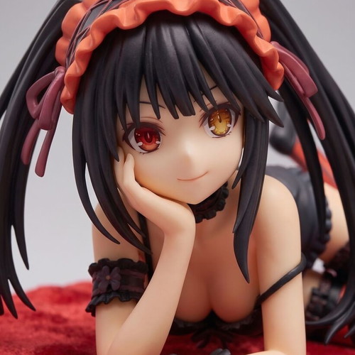 Kurumi Tokisaki Date A Live Lingerie Ver. anime figure with red satin pillow