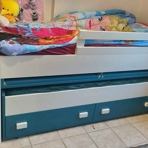 Bunk bed like new with stairs, storage, desks and drawers without mattresses
