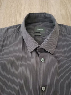 Montego men's shirt gray with vertical stripe, size Small, like new