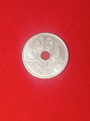 Denmark 25 Ore Coin used