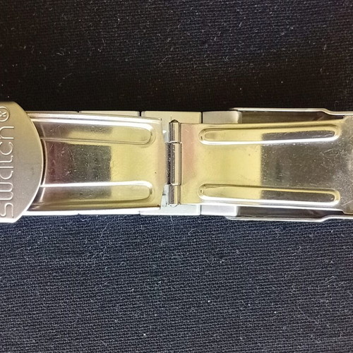 Swatch watch with aluminum case and bracelet like new