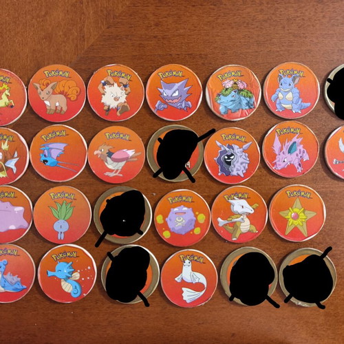 Pokémon AS tazos used, pack of 20