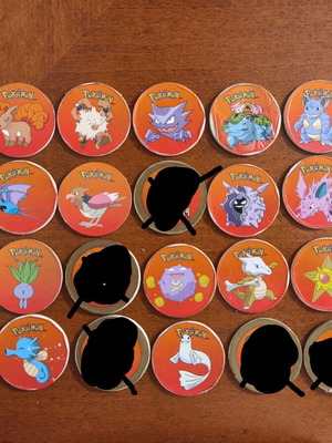 Pokémon AS tazos used, pack of 20