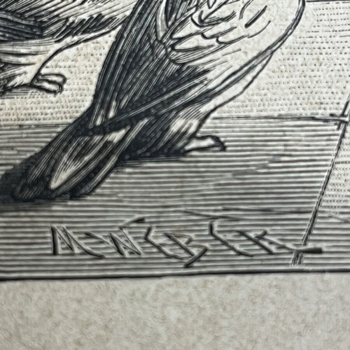 Psihi kai Afroditi old collectible typographic engraving used
