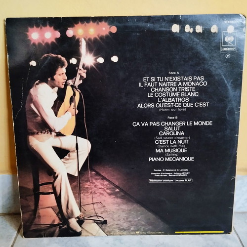 Joe Dassin vinyl record used, Pop (1975)