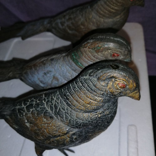 Gianniotika peacocks used vintage brass set of 3 pieces