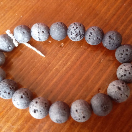 Lava Stone Bead Bracelet from Santorini used