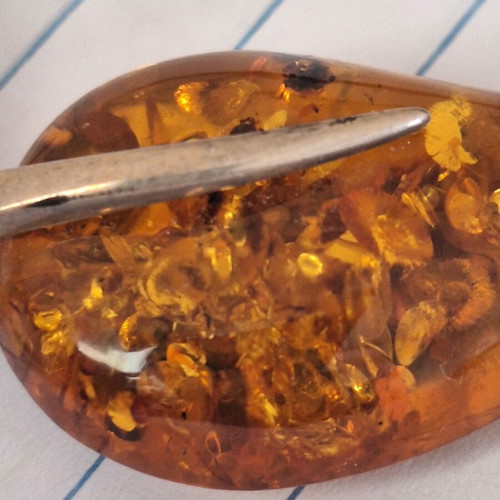 Set of 2 necklaces like new Amber Style and artistic glass