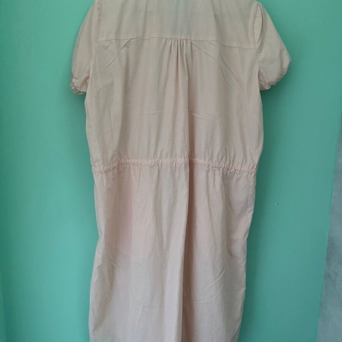 Depot 96 pink cotton midi shirt dress