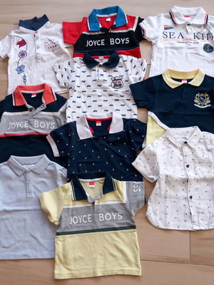 Boys' t-shirts for 2 years old like new, pack of 10 pieces