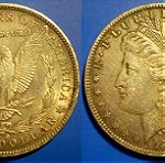  Ηνωμένες Πολιτείες Αμερικής 1$ 1884 Ο . Ασημένιο νόμισμα . Σπάνιο και στην πολύ ωραία κατάσταση .