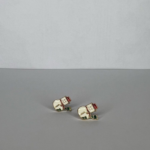Snowman earrings new, multicolored