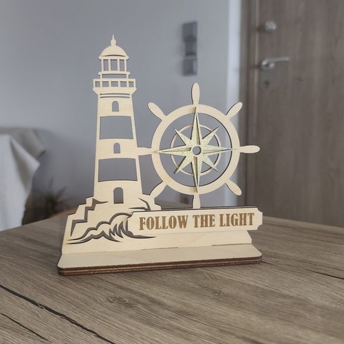 Handmade Wooden Decorative Sign Follow the Light new