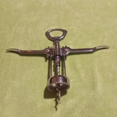 Classic metal corkscrew like new with double lever