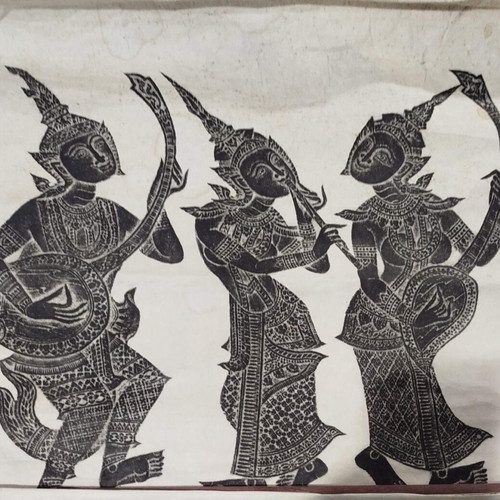 Thai temple rubbing on cloth like new