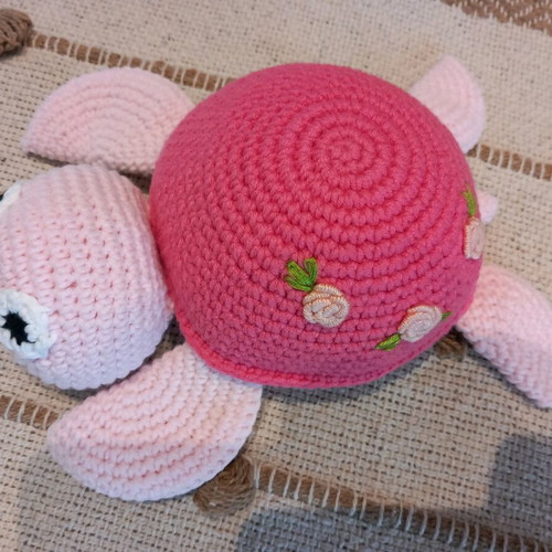 Amigurumi doll handmade crocheted turtle 19 cm new
