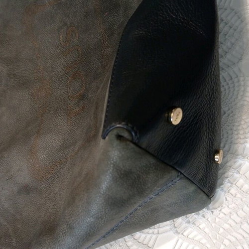 Tous leather shoulder bag like new, gray and blue