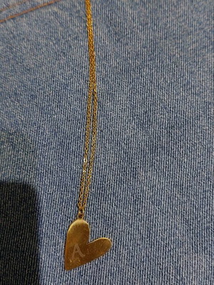 Necklace with initial A made of steel new