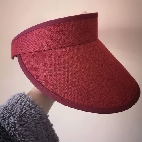 Tennis visor cap new, red, one size