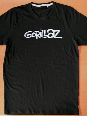 Gorillaz black T-shirt large new, 100% cotton