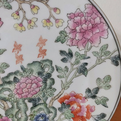 Porcelain painted Chinese plate like new