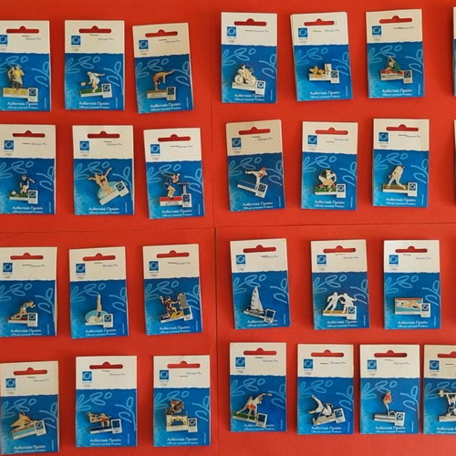 Pins Athens 2004 sports series new, set of 33 pieces