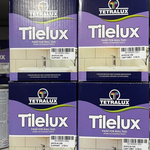 Tilelux paint for tiles new, satin varnish finish