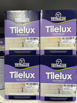 Tilelux paint for tiles new, satin varnish finish